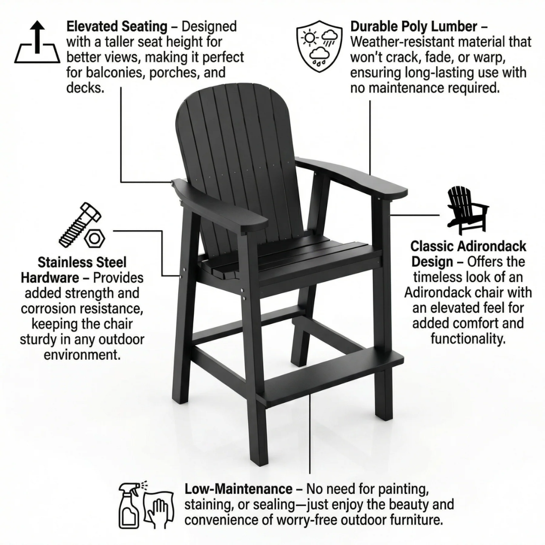 House Blend Decor Poly Balcony Chair