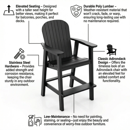 House Blend Decor Poly Balcony Chair